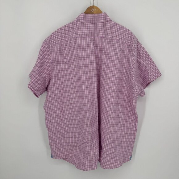 Cremieux Plaid Camp Shirt Mens SIze 2XB‎ Cotton Short Sleeve Button Up Casual - Picture 6 of 7
